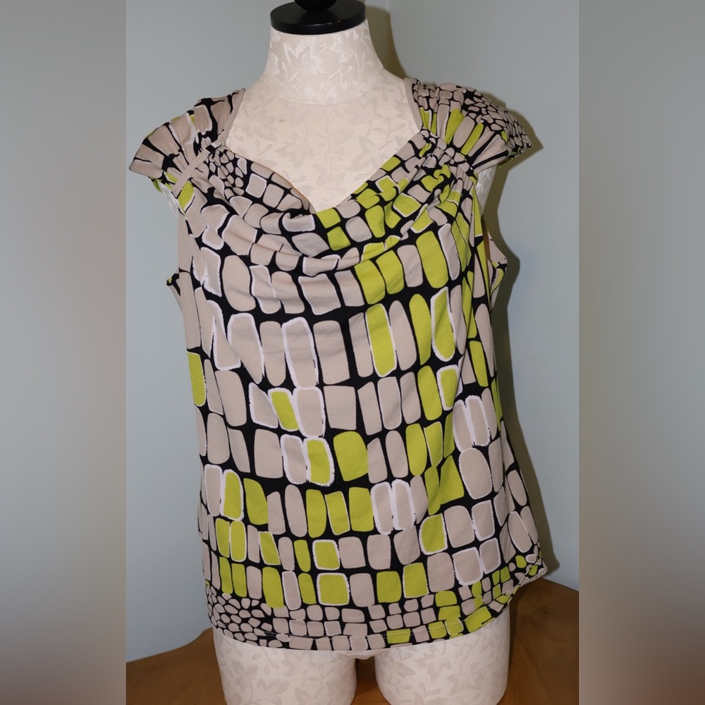 Worthington Abstract Print Blouse, Large